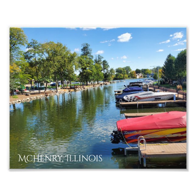 Foto McHenry, la pasarela del río Illinois en el río Fo (Frente)