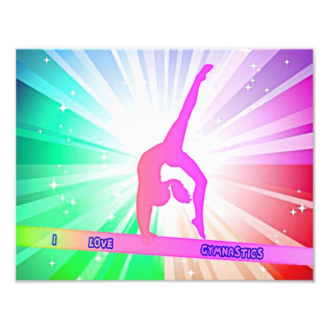 Foto "Me encanta la GIMNASTICA" con la gimnasta a la vi (Frente)