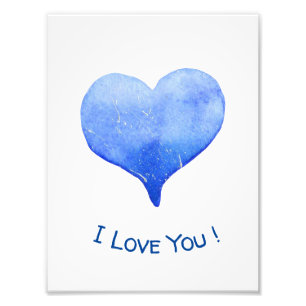Foto Me Encanta Tu Corazón Azul Cute Valentine