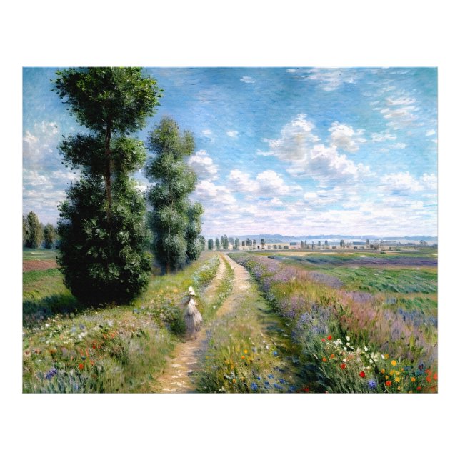 Foto Meadow con álamos (Frente)