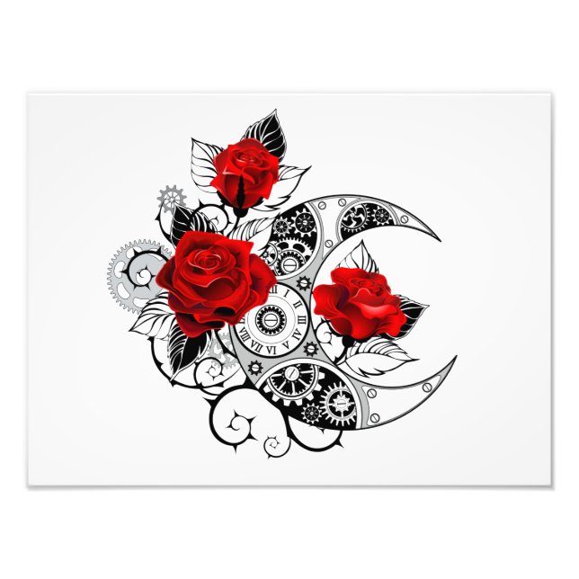 Foto Mechanical Crescent with Red Roses (Frente)