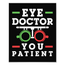 Médica ocular Usted Paciente Funny Optometrist