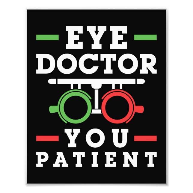 Foto Médica ocular Usted Paciente Funny Optometrist (Frente)