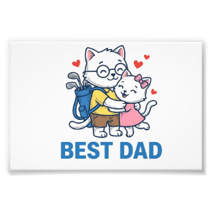 Foto Mejor diseño de vector de gato de golf de papá abr