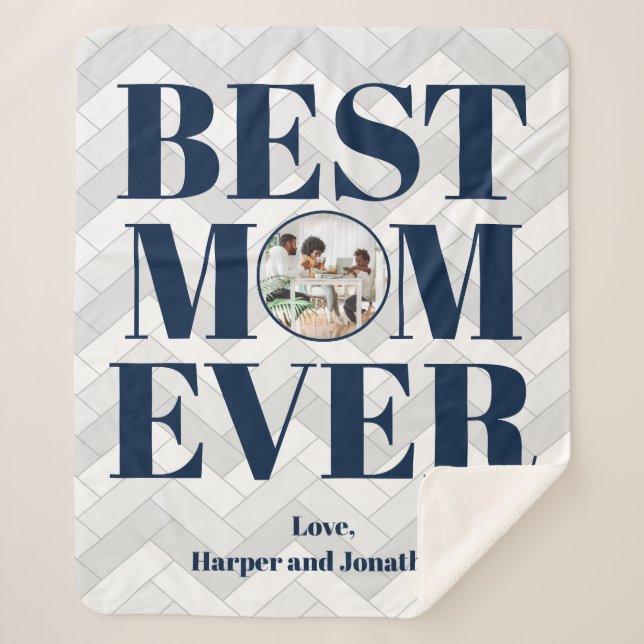 Foto: Mejor modelo de mamá jamás manta Sherpa (Anverso)