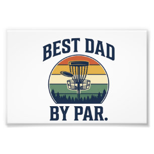 Foto Mejor Papá Por Disc Golf Diseño Vintage Atardecer_