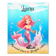 mejores deseos Mermaid poster