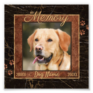 Foto Memoria de perro Marble Rústica Plaza Keepsake