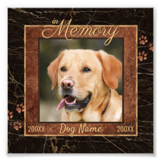 Foto Memoria de perro Marble Rústica Plaza Keepsake