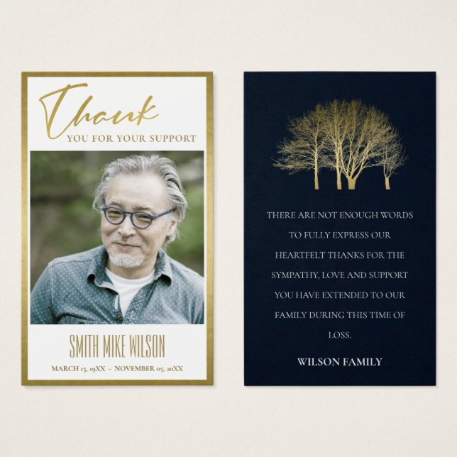 FOTO MEMORIAL DE SIMPATÍA DE ÁRBOL DE ORO (Anverso y reverso)