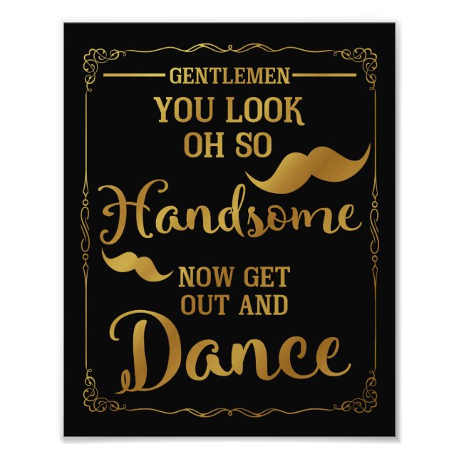 Foto mens baño boda signo oro (Frente)