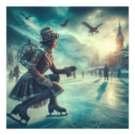 Foto Mensajero de invierno de fantasía steampunk victor