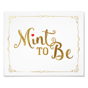 Foto menta para ser, favor de boda, signo de boda, oro