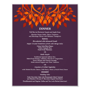 Foto Menú de cena de mesa 8 x 10 para encuadernación