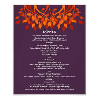 Foto Menú de cena de mesa 8 x 10 para encuadernación