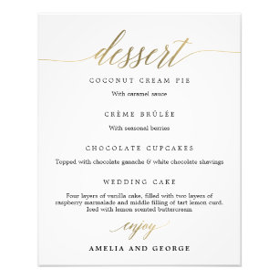 Foto Menú de postres Elija su tamaño