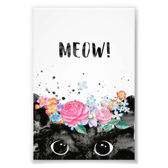 Foto Meow Peeking Cat, Gato Gatito Gato Gato Gatito Ama (Frente)