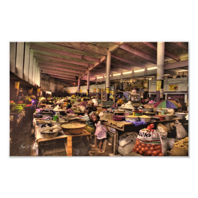 Foto Mercado interior República de Guinea, África Occid (Frente)