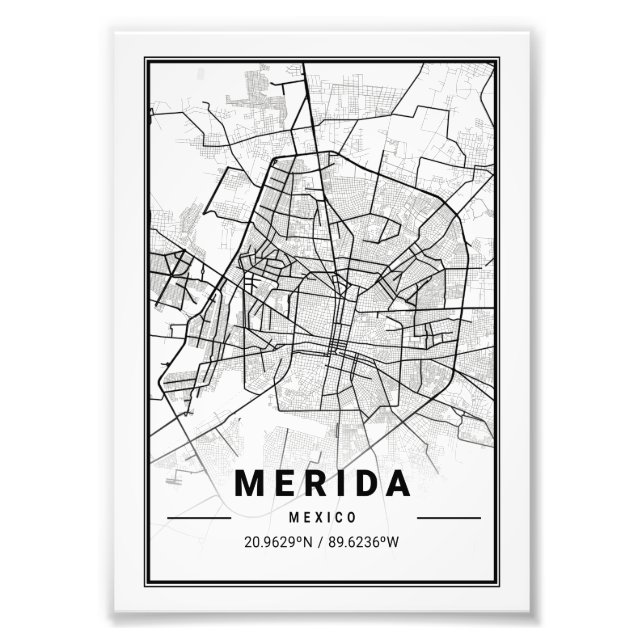 Foto Merida - Mapa de Ciudad Ligera de México (Frente)
