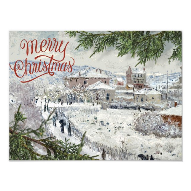 Foto Merry Christmas. Claude Monet Photo Enlargement (Frente)