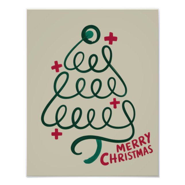 Foto Merry Christmas Stethoscope CNA Medical Worker (Frente)