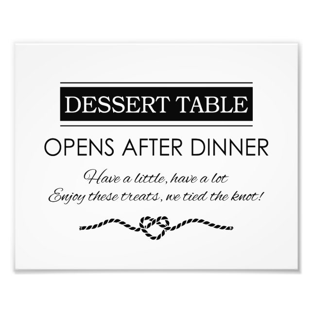 Foto Mesa de postres Recepción de bodas Imprimir (Frente)