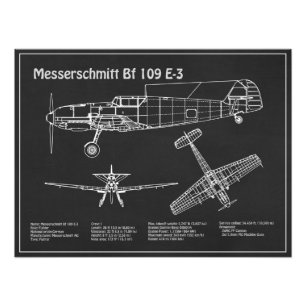 Foto Messerschmitt Bf 109 - Avión Blueprint PD