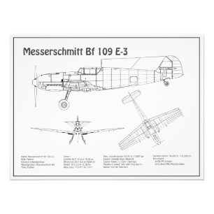 Foto Messerschmitt Bf 109 - Plano aéreo BD