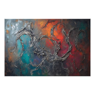 Foto Metal Webs in Flames