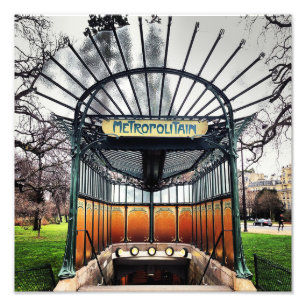 Foto Metro Art Nouveau Hector Guimard de París -