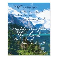 Mi ayuda proviene del arte de montaña Lord Psalm 1