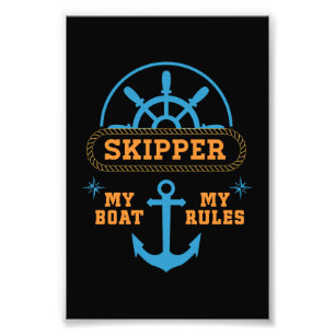 Foto Mi Barco Mis Reglas Buque Divertido Capitán Motto