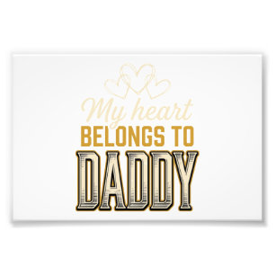 Foto Mi corazón pertenece a Daddy Camiseta de tipografí