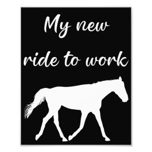 Foto Mi nuevo viaje al trabajo a caballo divertido