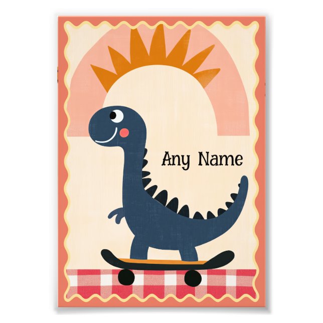 Foto Mi pequeño estampado de dinosaurio (Frente)