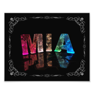 Foto Mia - El nombre Mia en luces 3D (Fotografía)