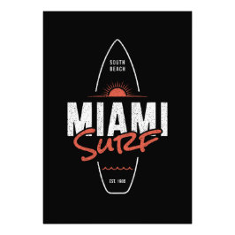 Foto Miami Surf – Diseño de tabla de surf vintage con p