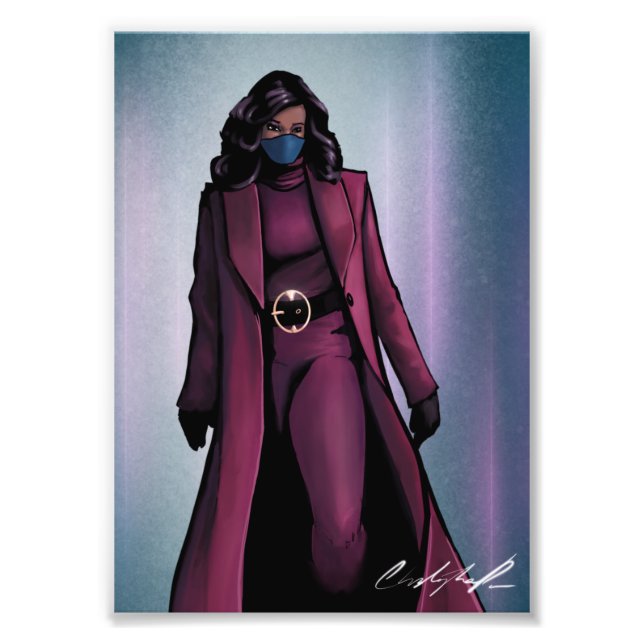 Foto Michelle Obama Plum Coat (Inauguración de Biden) (Frente)