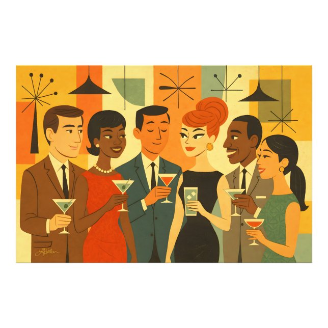 Foto Mid Century 60s Office Cocktail Party (Frente)