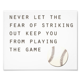 Foto miedo de fallar en el béisbol moderno inspirador