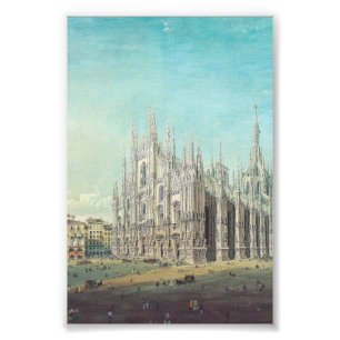 Foto Milán Piazza del Duomo años 1850 por Carlo Bossoli