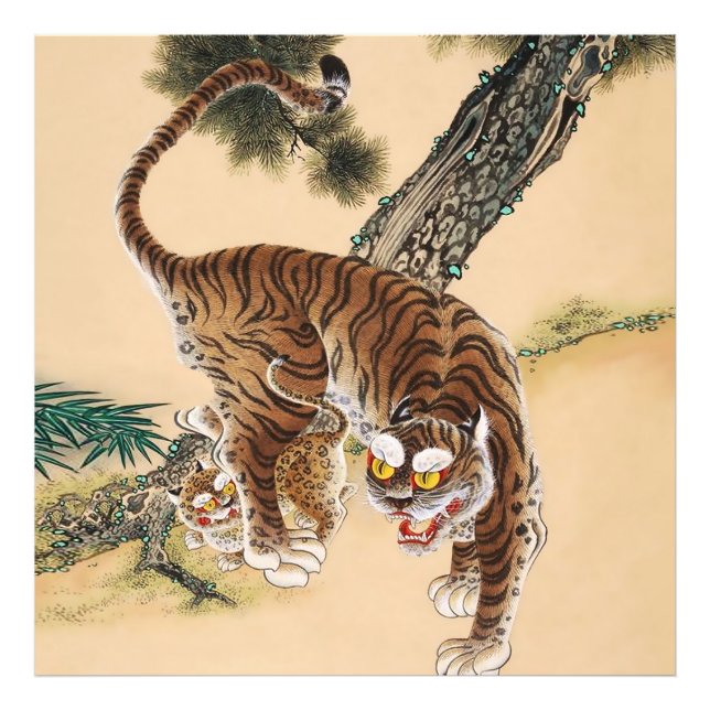 Foto Minhwa Tigre Feo Coreano  (Frente)