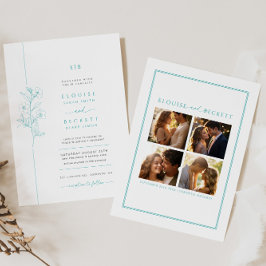 Foto mínima de la invitación a la boda floral Verd