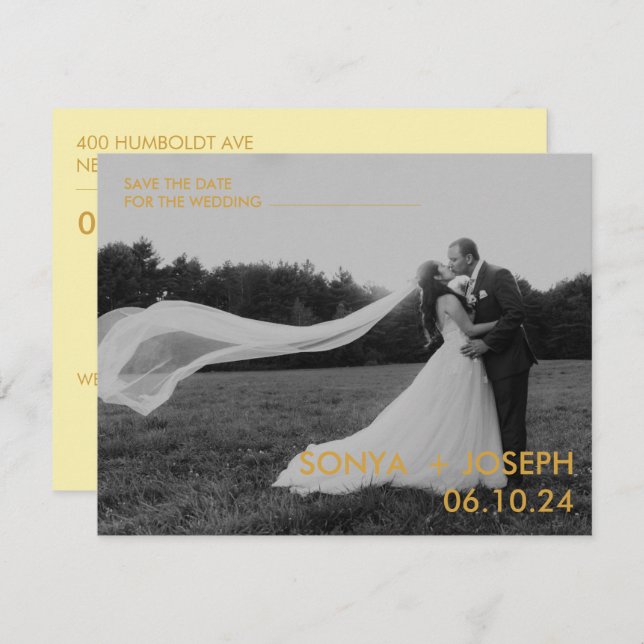 Foto mínima del Boda Guardar las tarjetas de fecha (Anverso / Reverso)