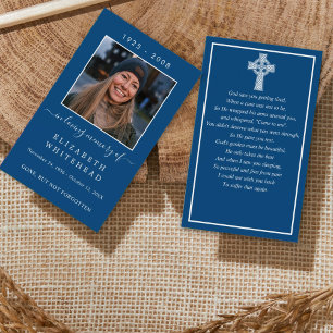 Foto mínima Funeral Tarjeta de Oración Celta Real