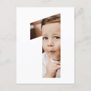 Foto mínima moderna 1ª postal de una invitación