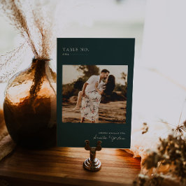 Foto mínima moderna | Tarjeta de número de tabla