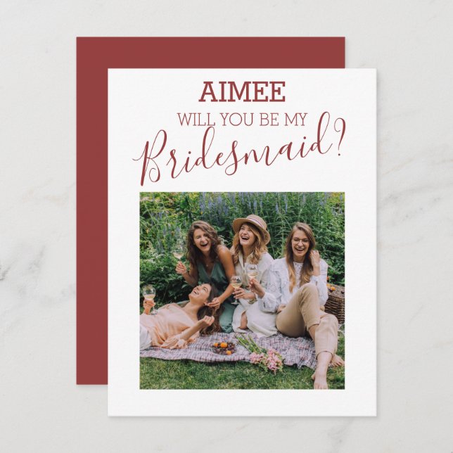 Foto minimal moderna | Serás Mi Novia (Anverso / Reverso)