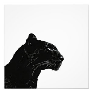 Foto Minimalismo de cabeza de pantera negra