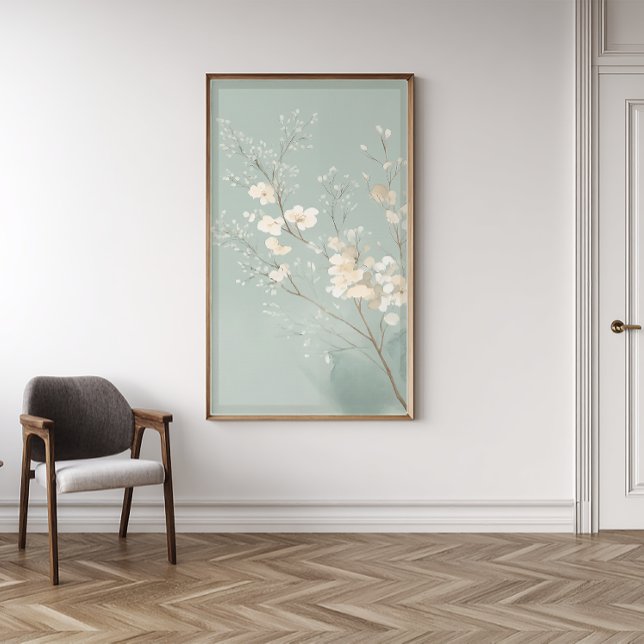 Foto Minimalist Japandi Floral Wall Art Print (Subido por el creador)